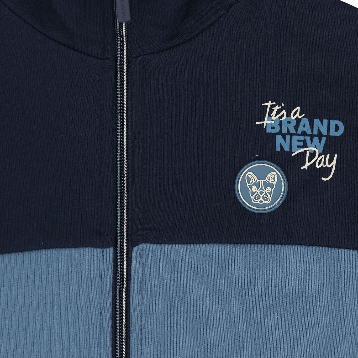 Boys Navy Blue & Blue Tracksuit, 2, hi-res