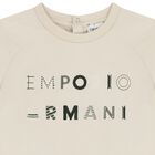 Younger Boys Beige Logo T-Shirt, 1, hi-res