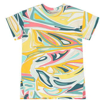 Girls Yellow, Green, Pink & White T-Shirt