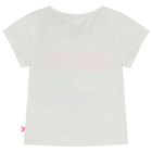 Girls White Rhinestone T-Shirt, 1, hi-res