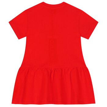 Younger Girls Red Tiger Logo Dress