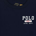 Boys Navy Logo Long Sleeve Top, 1, hi-res