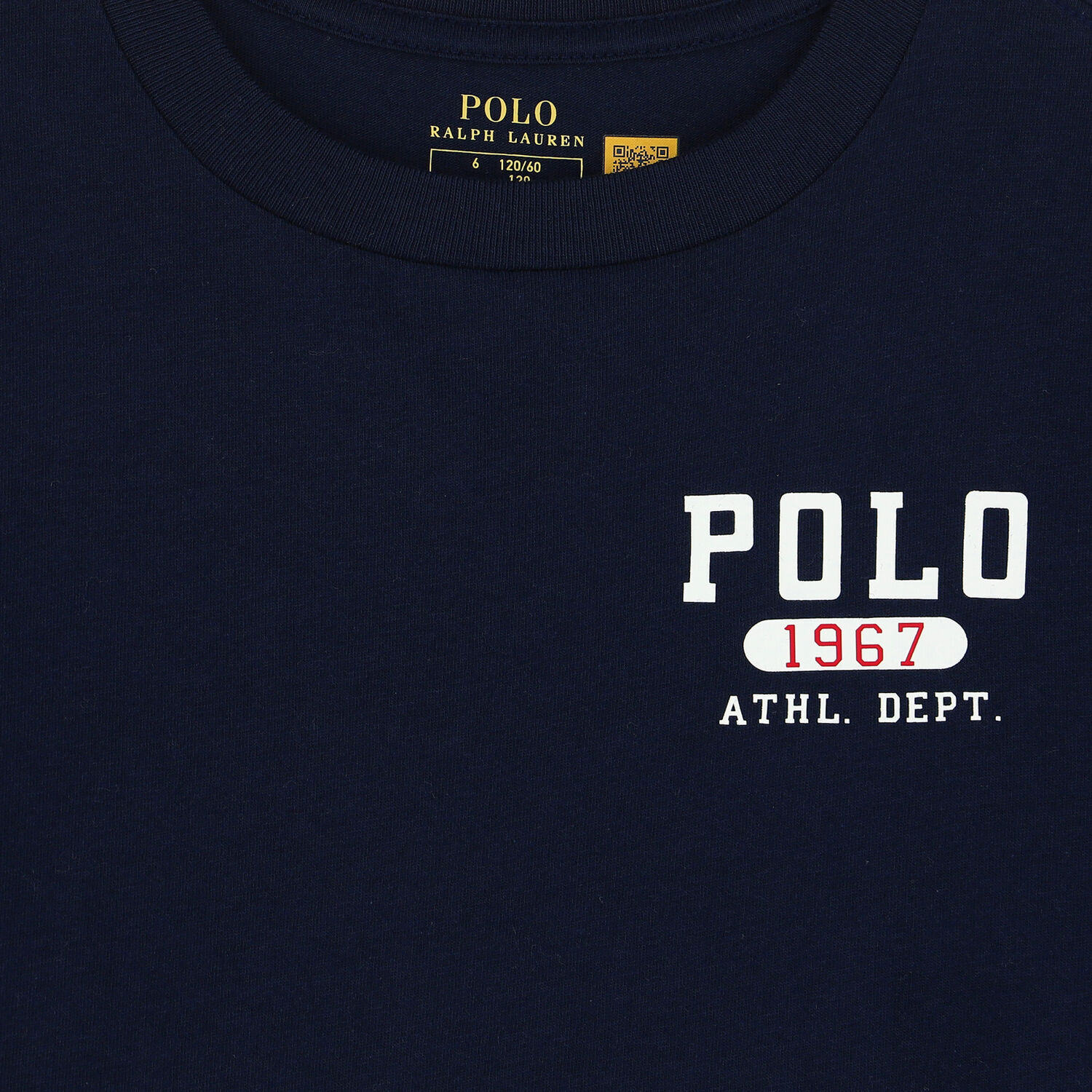 Boys Navy Logo Long Sleeve Top, 1, hi-res