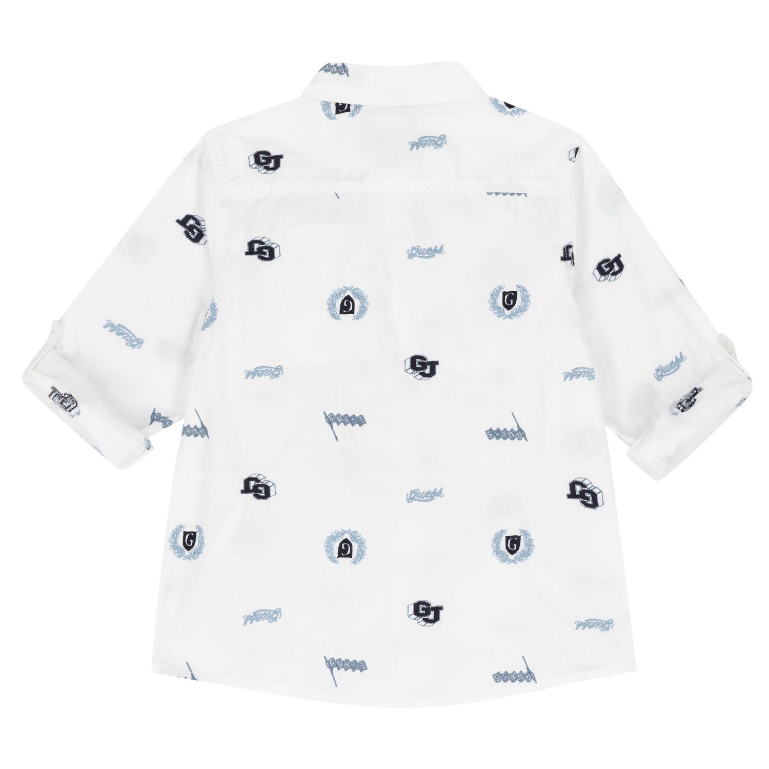 Boys White Logo Shirt, 1, hi-res image number null