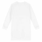 Girls White Logo Sweatshirt Dress, 1, hi-res