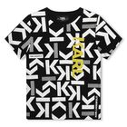 Boys Black & White Logo T-Shirt, 1, hi-res