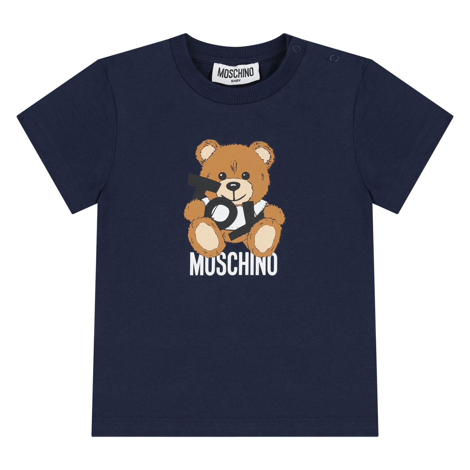 Younger Navy Blue Teddy Bear Logo T-Shirt, 2, hi-res