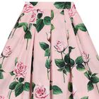 Girls Pink Rose Pleated Skirt, 1, hi-res