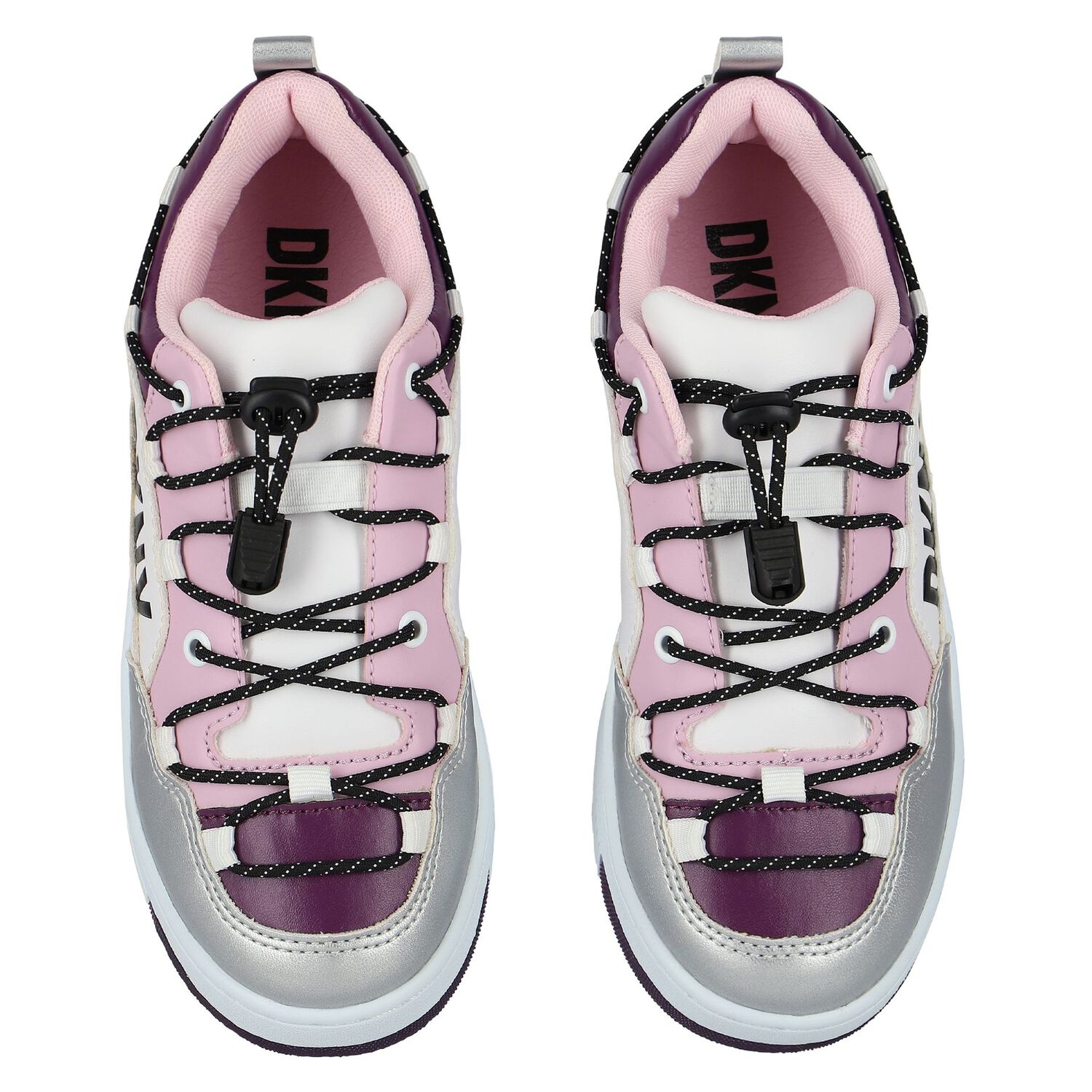 Girls Multi-Coloured Logo Trainers, 1, hi-res