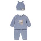 Baby Boys Blue Animals Tracksuit Set, 2, hi-res