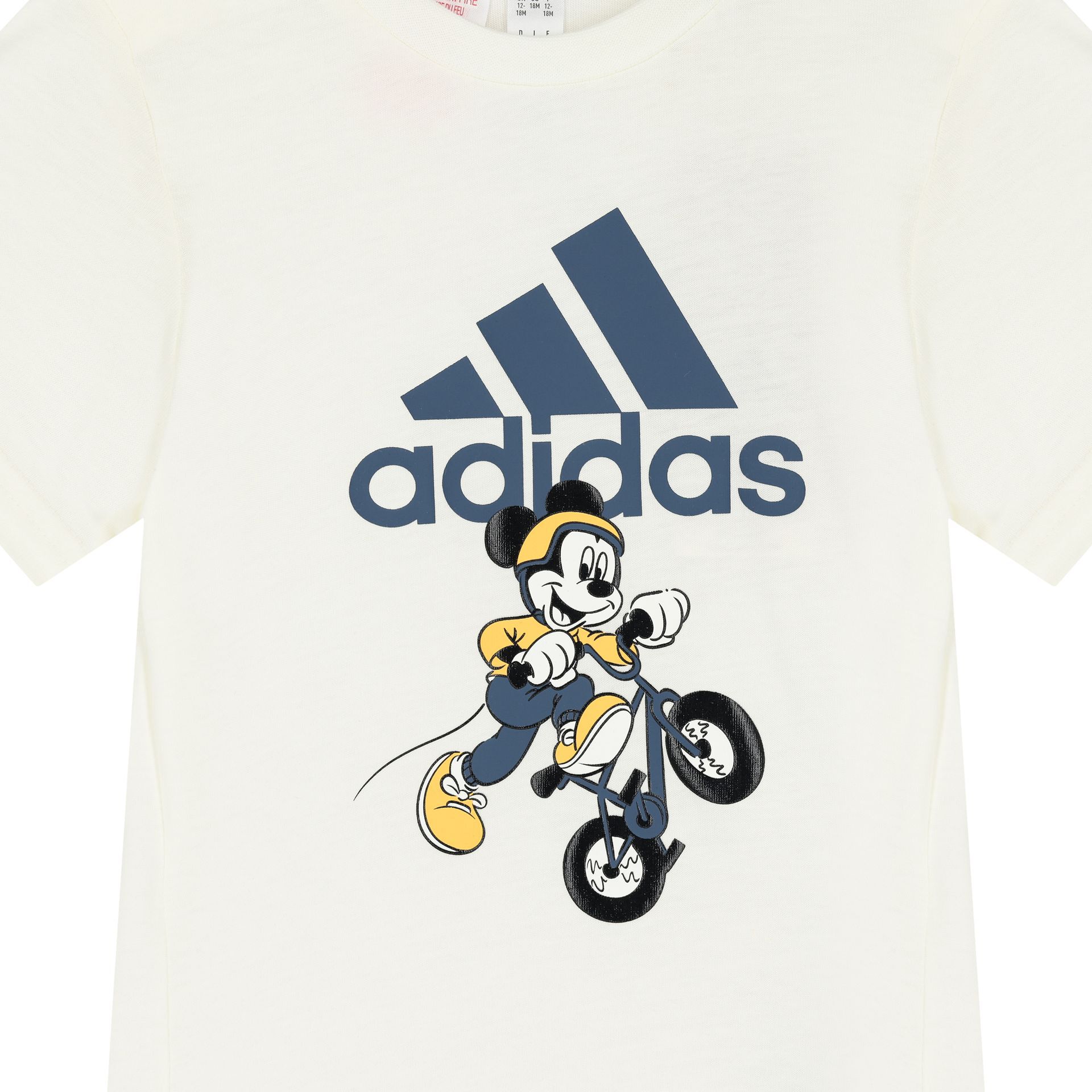Adidas Kids Ivory Red Mickey Mouse Logo Shorts Set Junior Couture UK