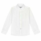 Boys White Logo Shirt, 1, hi-res