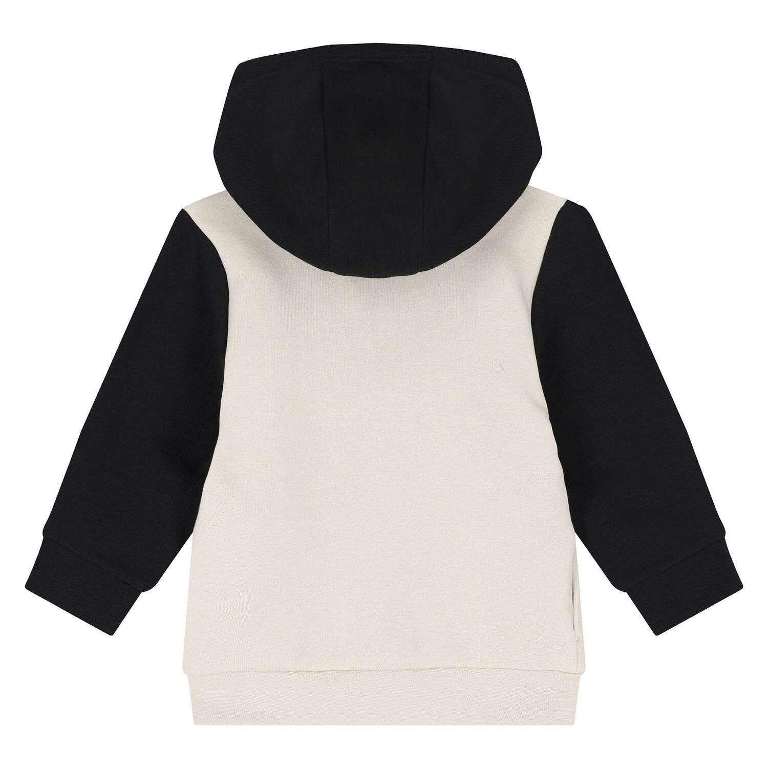 Younger Boys Beige & Black Logo Zip Up Top, 2, hi-res