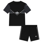 Black Logo Shorts Set, 1, hi-res