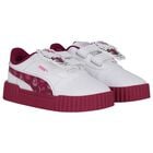 Younger Girls White & Burgundy Hello Kitty Trainers, 1, hi-res