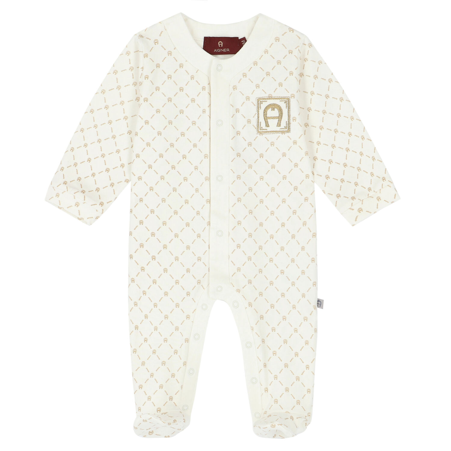 Ivory Logo Babygrow, 1, hi-res