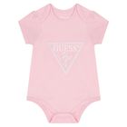 Baby Girls Ivory & Pink Logo Trouser Set, 1, hi-res