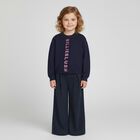 Girls Navy Blue Sequin Cardigan, 2, hi-res