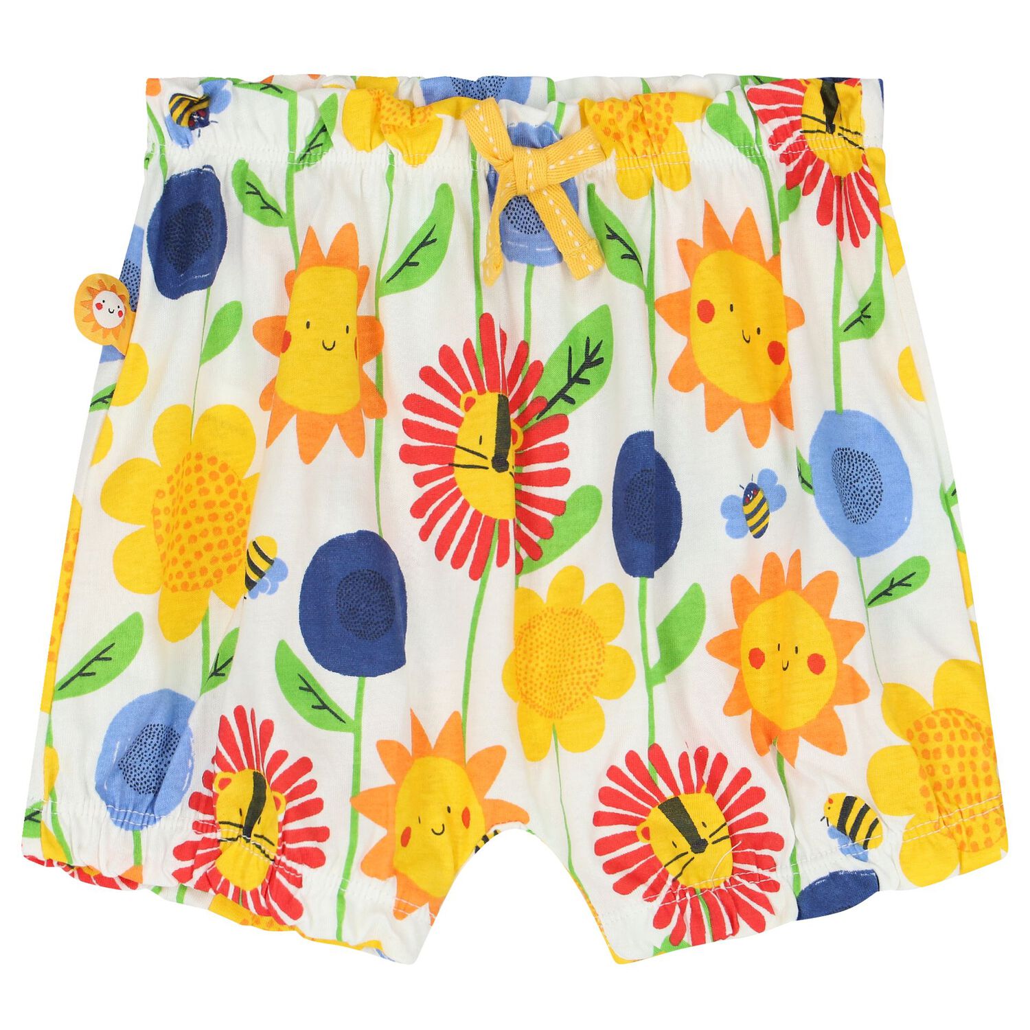 Baby Girls Yellow & White Sunflower Dress Set, 1, hi-res