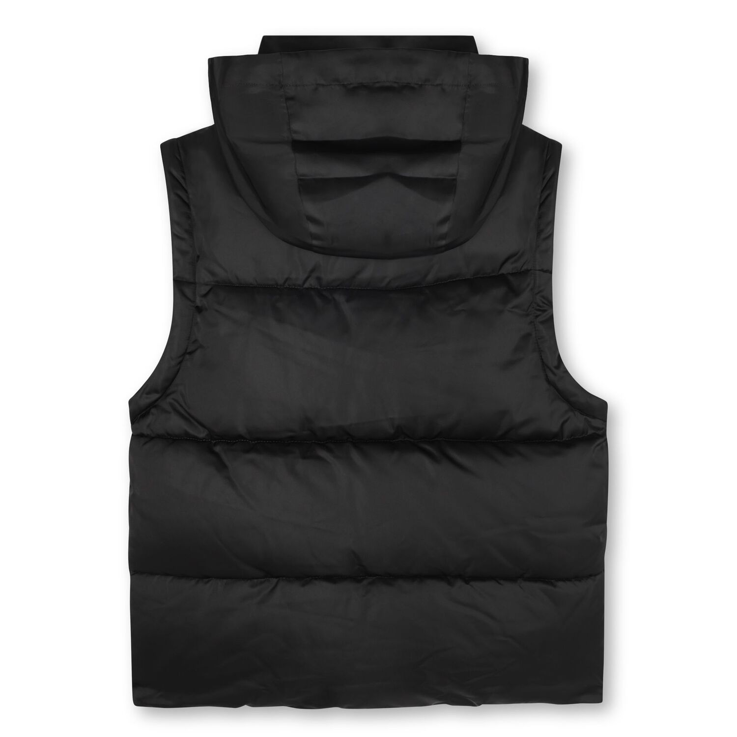Black Logo Puffer Jacket, 1, hi-res