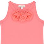 Girls Coral Roses Top, 2, hi-res