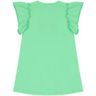 Girls Green Logo Dress, 2, hi-res