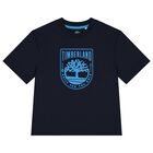 Boys Navy Blue Logo T-Shirt, 2, hi-res