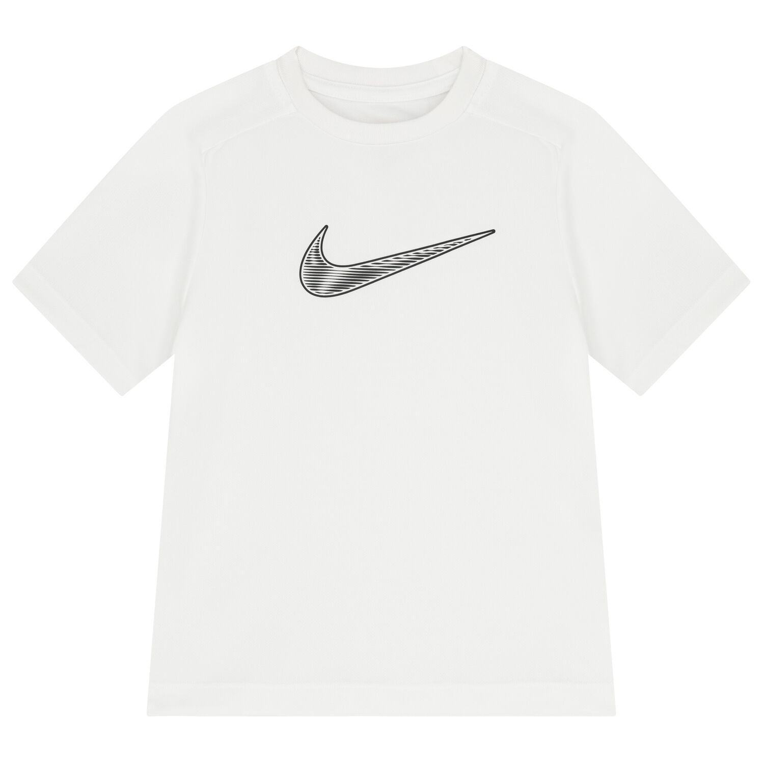 Boys White Logo Dri-Fit T-Shirt, 2, hi-res