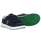 Boys Navy Blue Logo Trainers, 1, hi-res