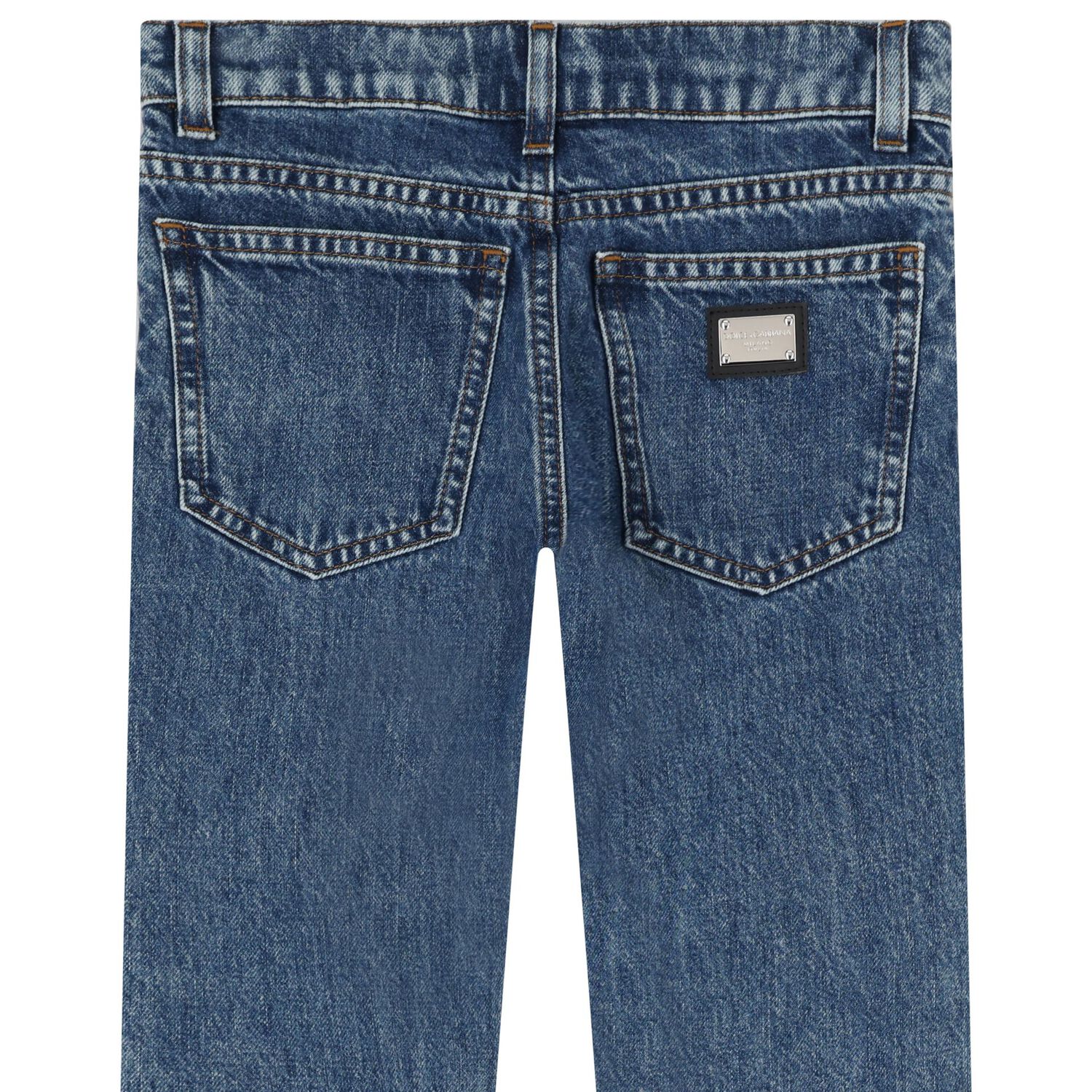 Boys Blue Logo Denim Jeans, 1, hi-res