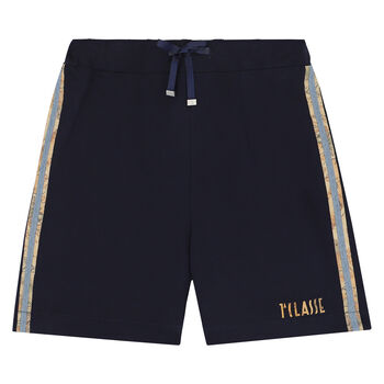 Boys Navy Cotton Shorts