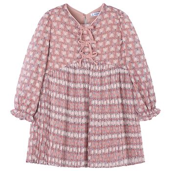 Girls Pink Floral Dress