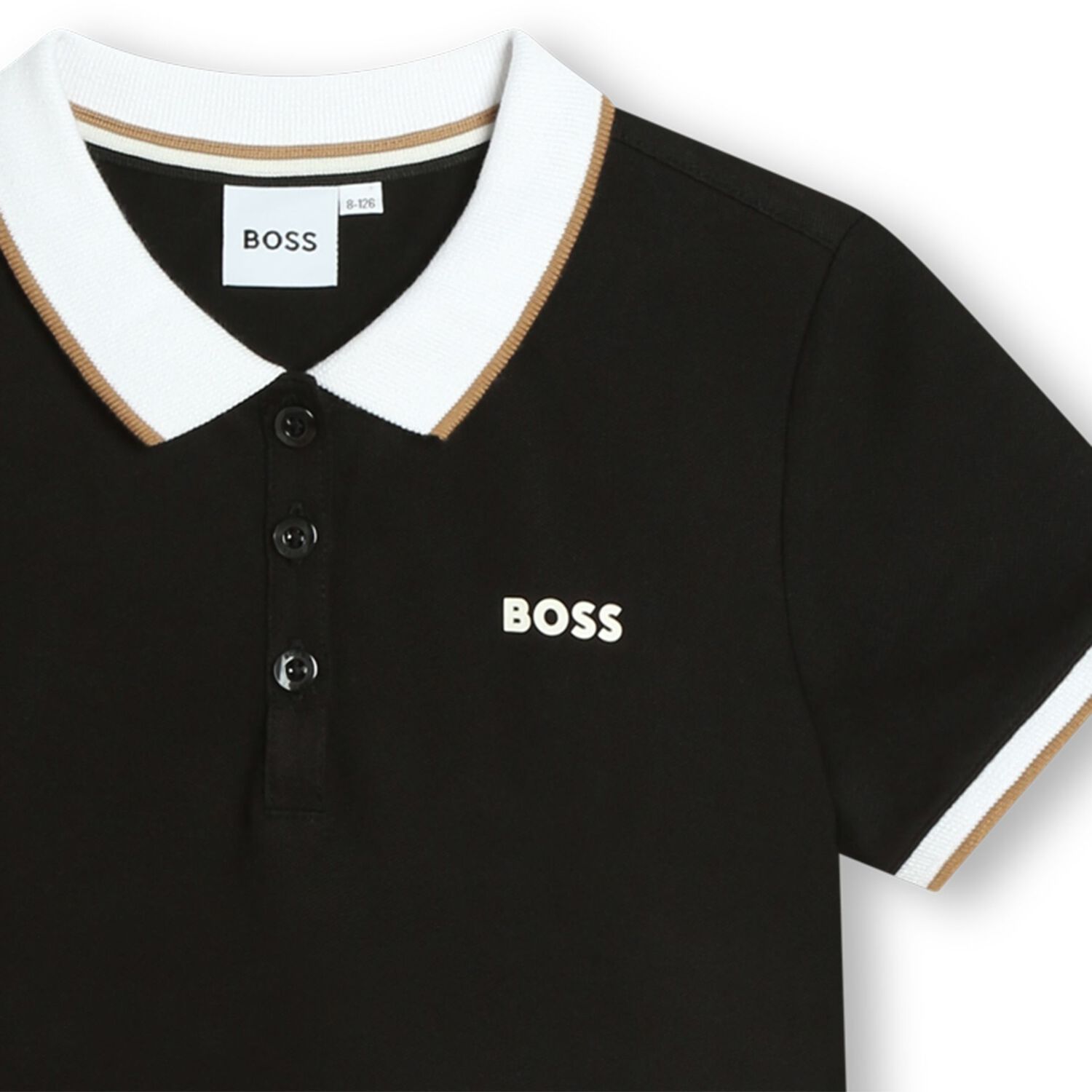 Girls Black Logo Polo Dress, 1, hi-res image number null