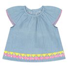 Baby Girls Denim Dress Set, 1, hi-res