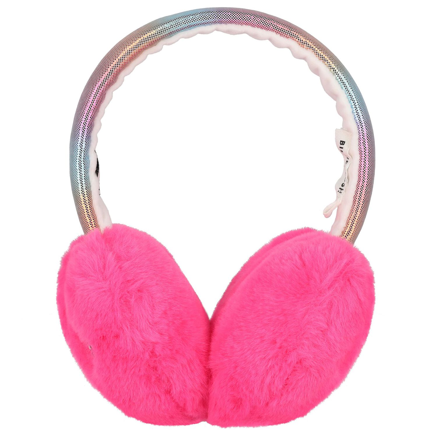 Girls Pink Heart Earmuffs, 1, hi-res