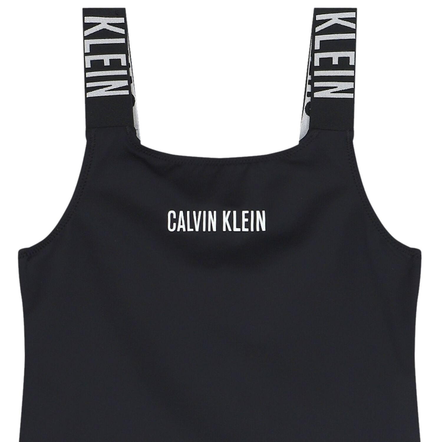 Girls Black Logo Swimsuit, 1, hi-res