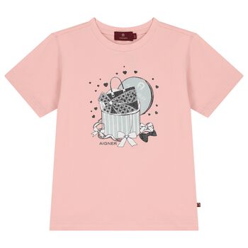 Girls Pink Bag T-Shirt