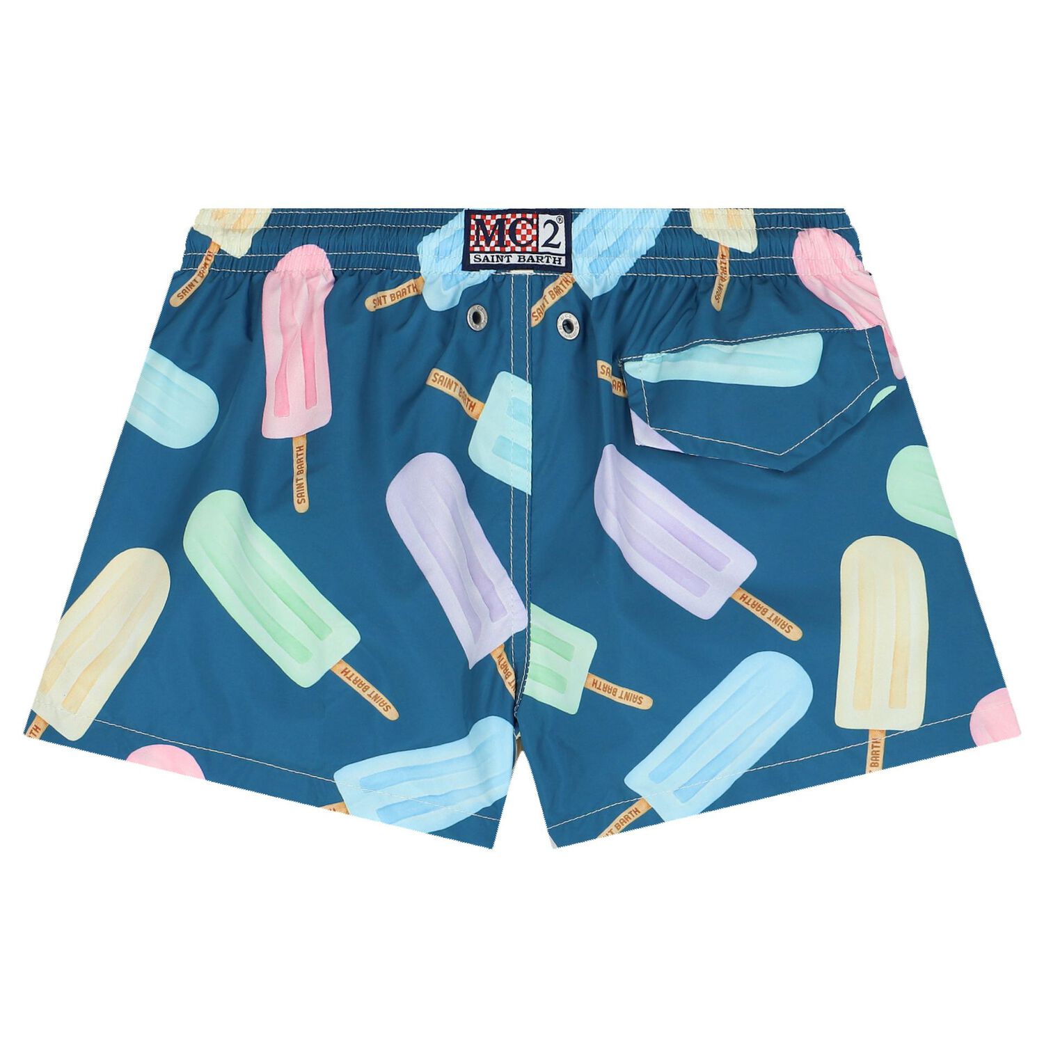 Boys Navy Blue Popsicle Swim Shorts, 1, hi-res image number null