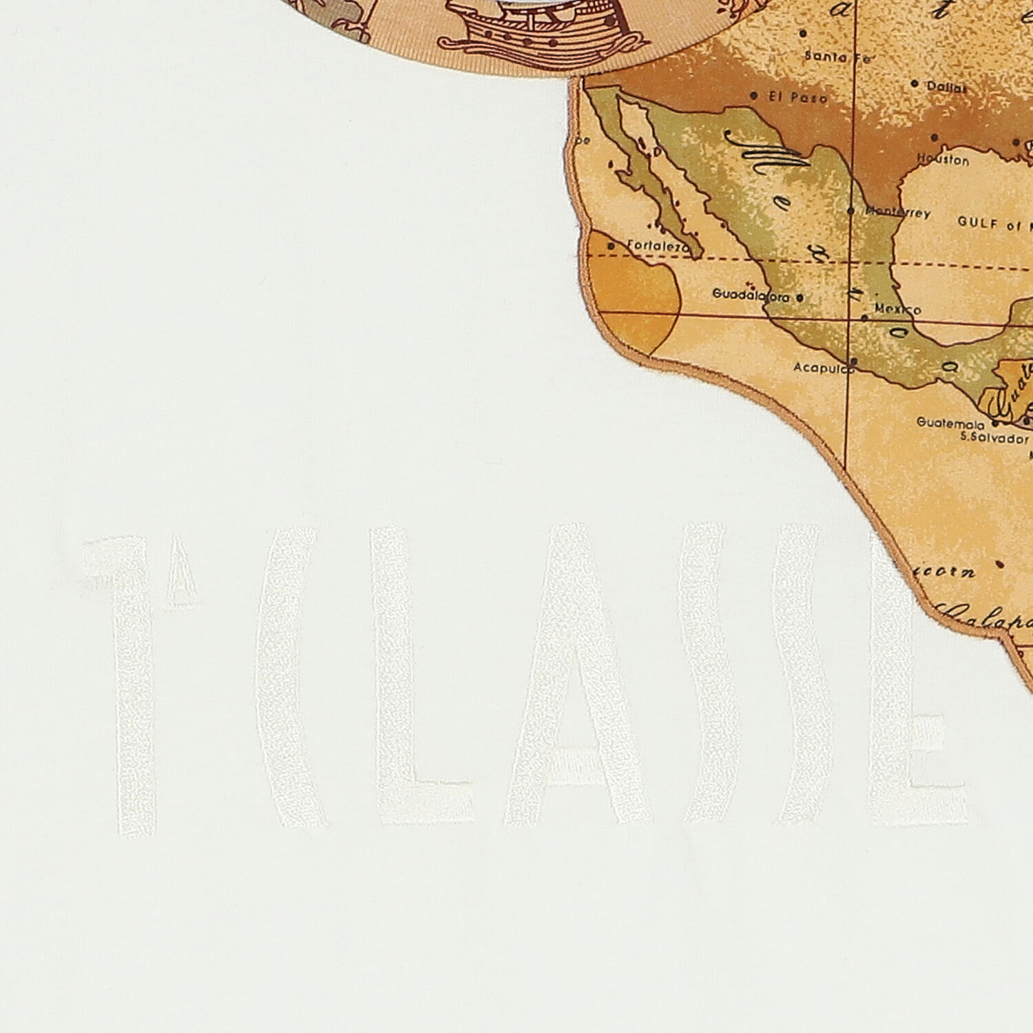 Boys Ivory & Beige Geo Map Logo T-Shirt, 1, hi-res