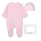 Baby Girls Pink Logo Babygrow Gift Set, 1, hi-res