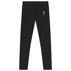 Girls White & Black Crystal Embellished Diamant&eacute; Logo Leggings Set, 1, hi-res