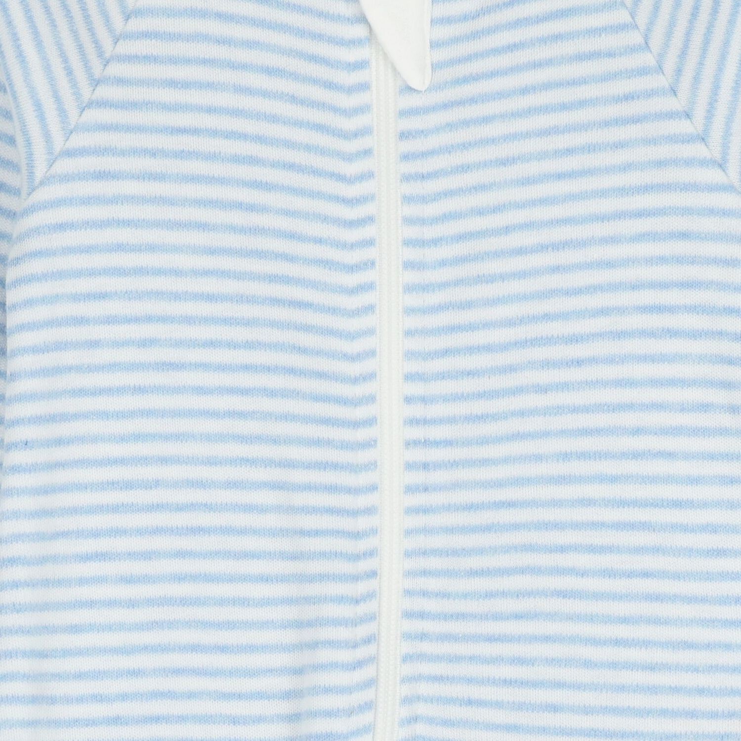 Baby Boys White & Blue Babygrows ( 2 Pack ), 3, hi-res image number null