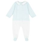 Baby Boys Blue & White Zig Zag Logo Babygrow Gift Set, 1, hi-res