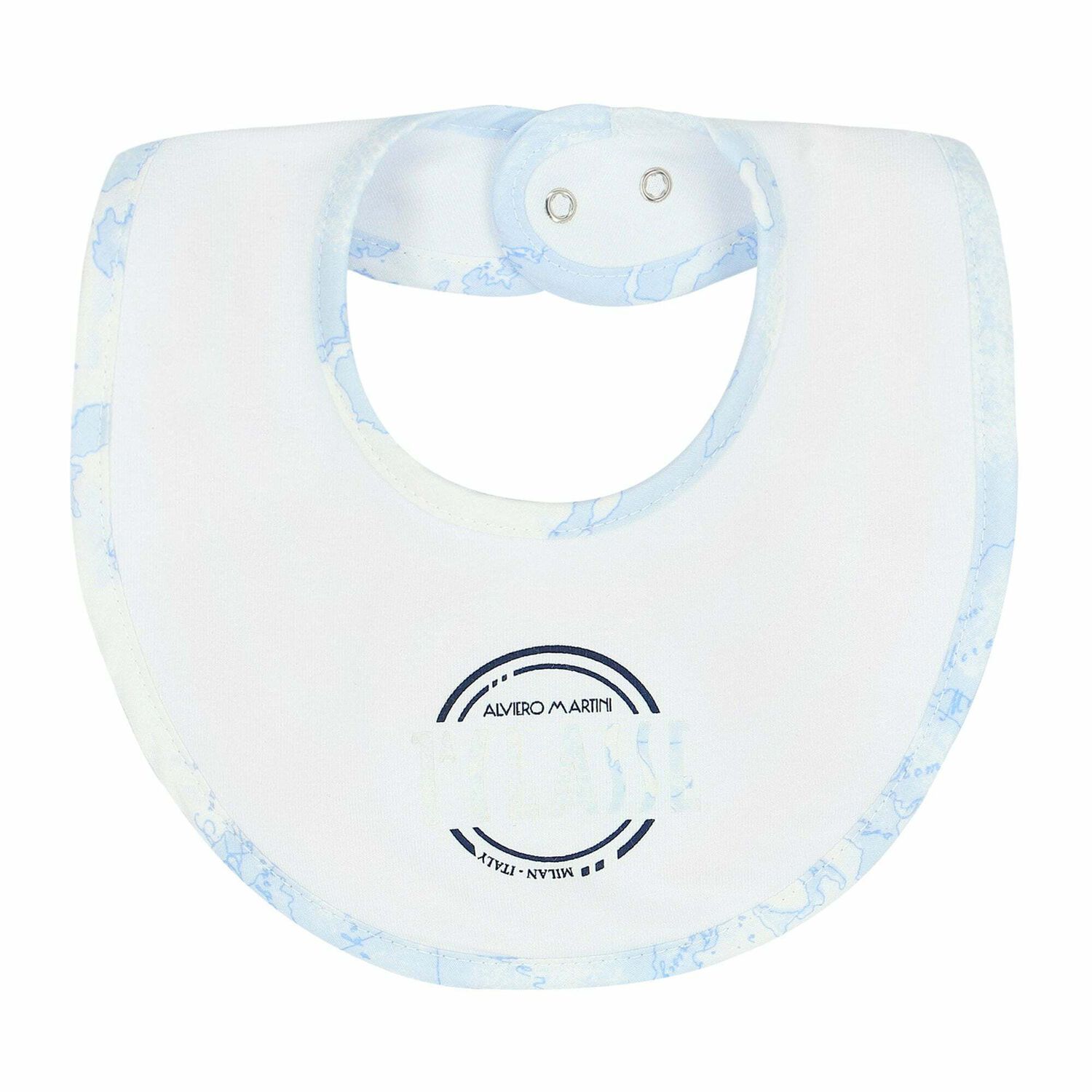 White Geo Map Baby Bib, 2, hi-res image number null