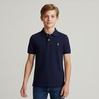Boys Navy Logo Polo Shirt, 1, hi-res