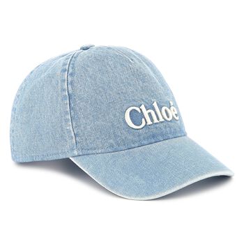 Girls Denim Blue Logo Cap
