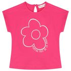 Girls Pink & Denim Logo Shorts Set, 1, hi-res