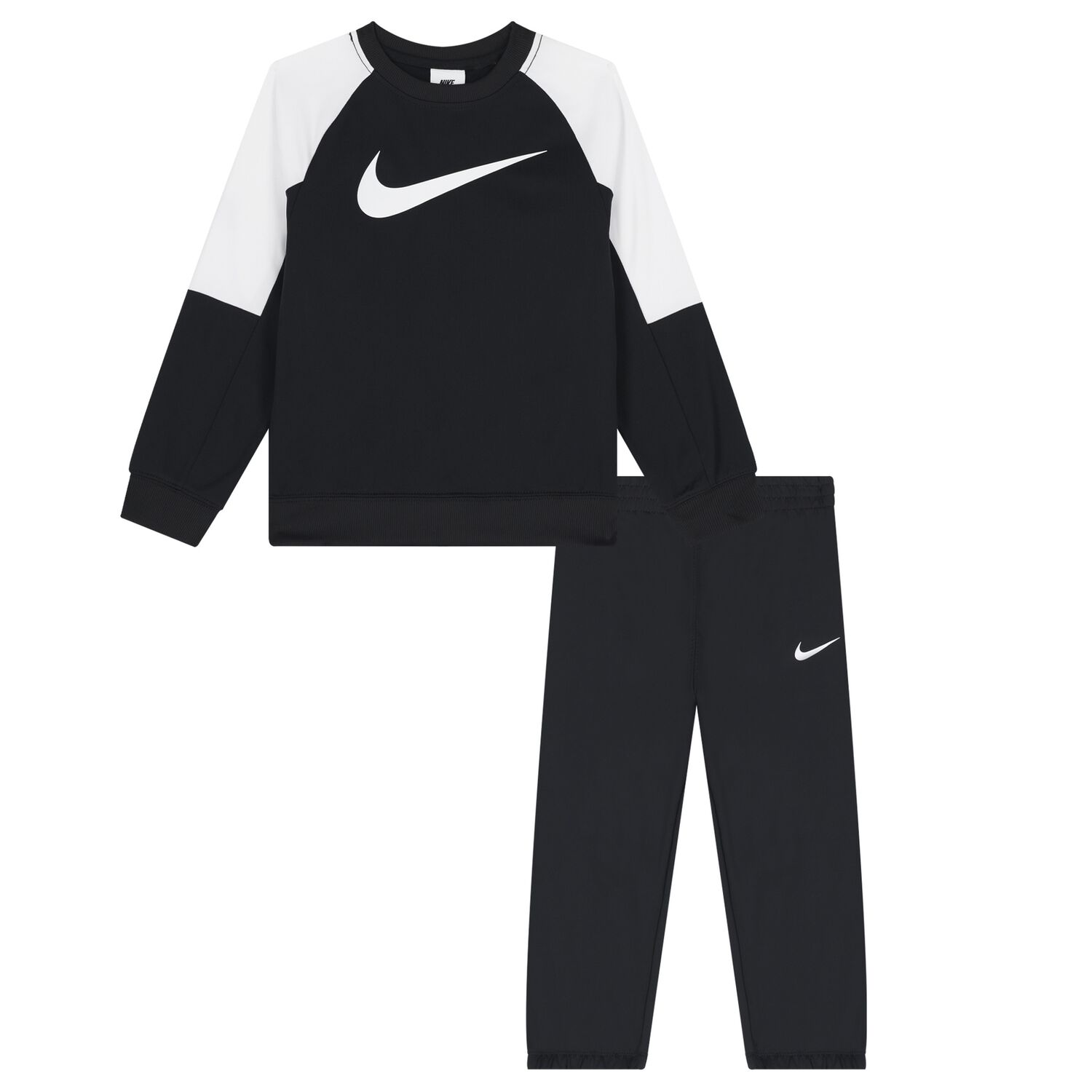Boys Black Logo Tracksuit, 1, hi-res