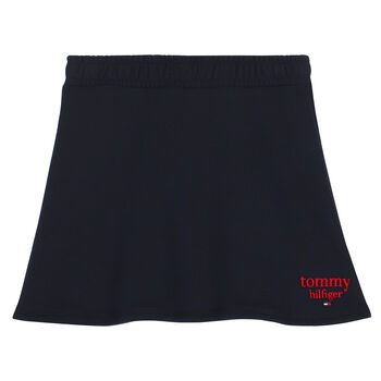 Girls Navy Logo Skirt