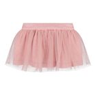 Baby Girls Pink & Ivory Tulle Skirt Set, 1, hi-res